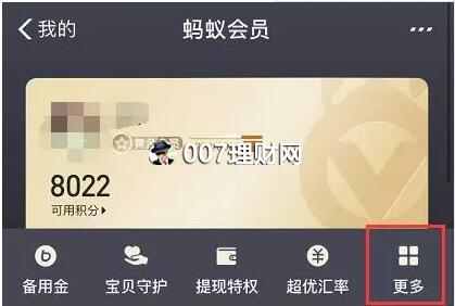 支付宝“蚂蚁积分”怎么理财？